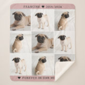 愛犬の記憶を胸に永遠に フォトコラージュ追悼記念 シェルパブランケット (正面)