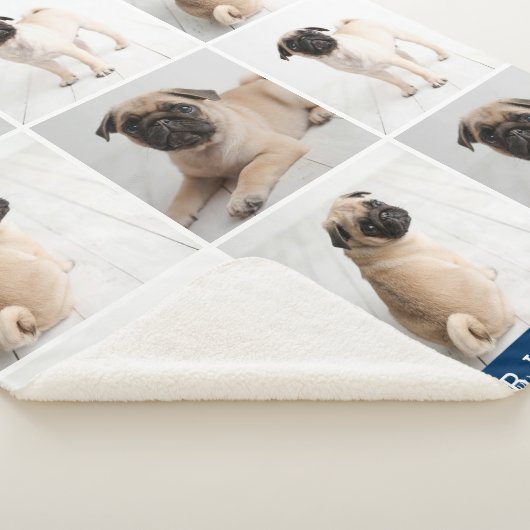 愛犬の記憶を胸に永遠に フォトコラージュ追悼記念 シェルパブランケット (3/4)