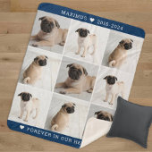 愛犬の記憶を胸に永遠に フォトコラージュ追悼記念 シェルパブランケット