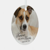 愛犬の記憶を胸に永遠に フォト メタルオーナメント (正面右)