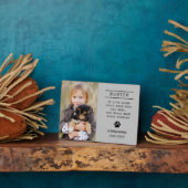 愛犬の記憶 灰色のプレート フォトプラーク (側面)