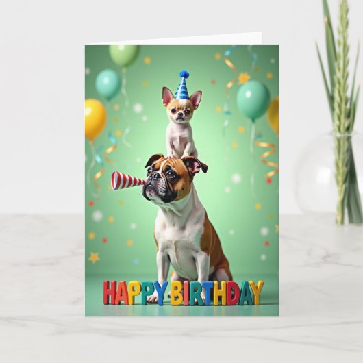 愛犬の誕生日カード カード (正面)