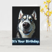愛犬の誕生日カード カード (黄色い花)