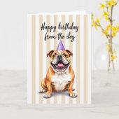 愛犬の誕生日カード カード (黄色い花)