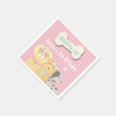 愛犬の誕生日パーティーを開く スタンダードカクテルナプキン (角)