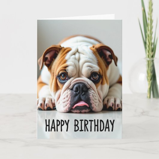 愛犬の誕生日ポートレートカード カード (正面)