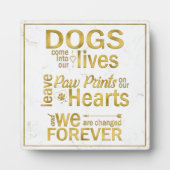 愛犬の足跡が心に残るメモリアルトリビュート フォトプラーク (正面)