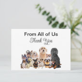 愛犬の養子縁組の救助サンキューカード サンキューカード (スタンド正面)