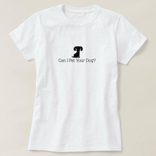 愛犬のTシャツを愛撫 Tシャツ (デザイン正面)