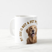愛犬は家族 面白い犬好きの引用 コーヒーマグカップ (正面左)