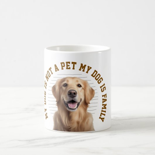 愛犬は家族 面白い犬好きの引用 コーヒーマグカップ (中央)
