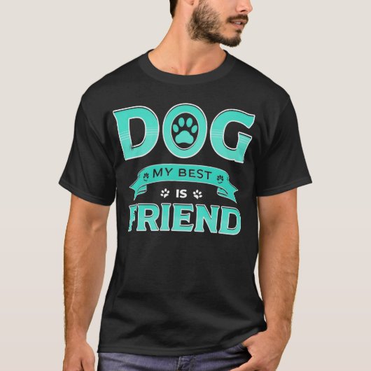 愛犬は最高の友達 ペット愛好家のためのヴィンテージ風デザイン Tシャツ (正面)