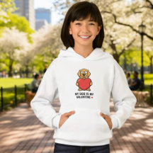 愛犬は私のバレンタイン｜かわいいゴールデンレトリバーの子供服