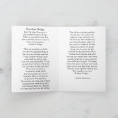 愛犬への哀悼 レインボーブリッジの詩のカード カード (内部)