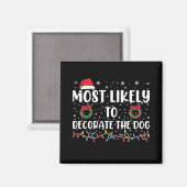 愛犬をデコレートしそうな人 クリスマス マッチングデザイン マグネット (正面/裏面)