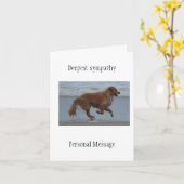 愛犬を偲んで ゴールデンレトリバー カード (黄色い花)