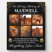 愛犬を偲んで フォトプラーク (正面)