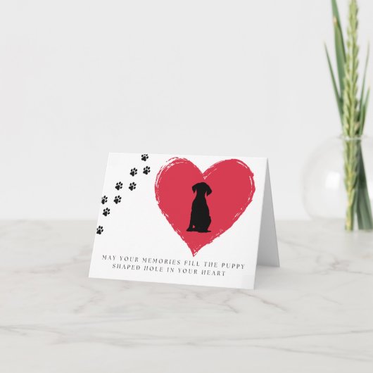 愛犬を失った友への哀悼 カード (正面)