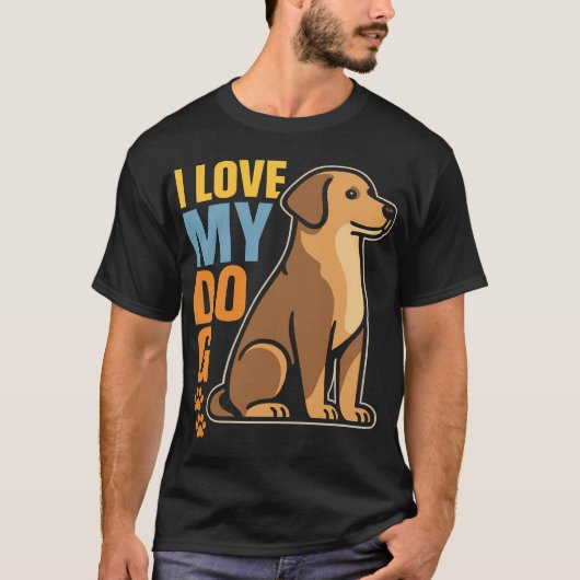 愛犬を愛する理由 かわいいデザインのお祝い Tシャツ (正面)