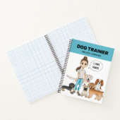 愛犬を描いた漫画の女の子のかわいい漫画の犬 ノートブック (内部)