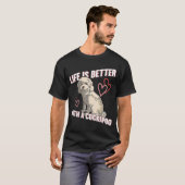 愛犬を連れて Tシャツ (正面フル)