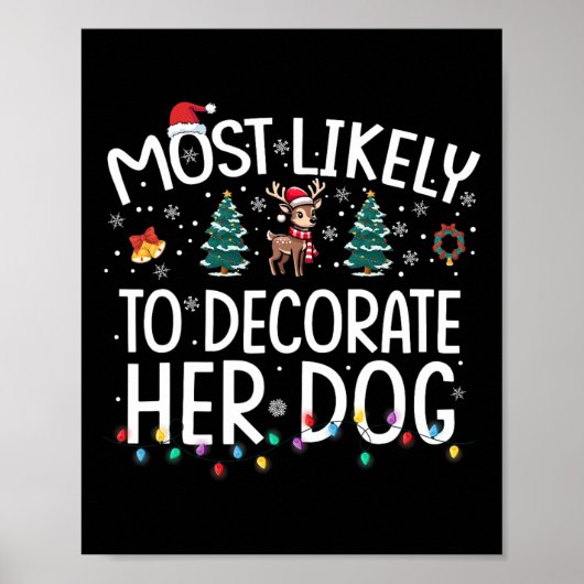 愛犬を飾りたがる人 ファミリーで楽しむクリスマス ポスター (正面)