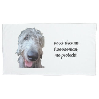 愛犬アイリッシュ・ウルフハウンドの枕カバー Sweet Dreams Hoooooman 枕カバー