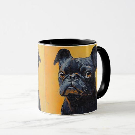 愛犬エレガントモダンカスタム写真パーソナライズされた マグカップ (正面右)