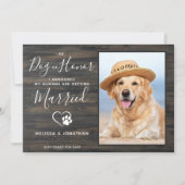 愛犬オブオナー　ナチュラルフォト　ペット　ウェディング　エンゲージメント 案内状 (正面)