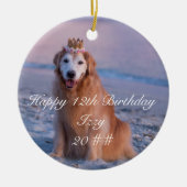 愛犬オリジナル誕生日セラミックオーナメント セラミックオーナメント (正面)