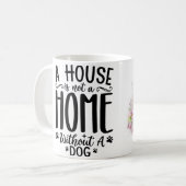 愛犬カスタムのペットの写真引用文ギフト コーヒーマグカップ (正面左)