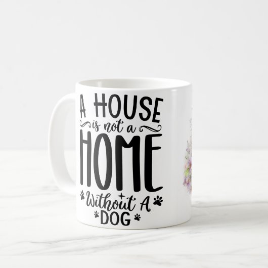 愛犬カスタムのペットの写真引用文ギフト コーヒーマグカップ (正面左)