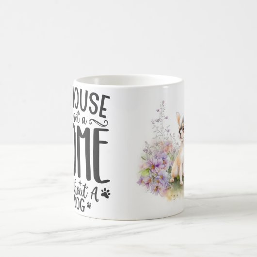 愛犬カスタムのペットの写真引用文ギフト コーヒーマグカップ (中央)