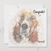 愛犬カードの新規作成おめでとう カード (正面)
