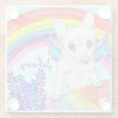 愛犬ガラスコースターのレインボーブリッジ損失 ガラスコースター (裏面)