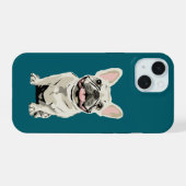 愛犬クリームフレンチブルドッグ iPhone 15ケース (裏面横)
