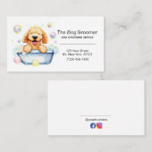 愛犬グルーミングサービスカスタム 名刺 (正面/裏面)