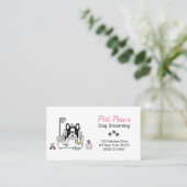 愛犬グルーミングサービス名刺 名刺 (スタンド正面)