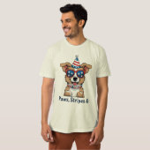 愛犬サングラス7月Tシャツ4日 – カット Tシャツ (正面フル)