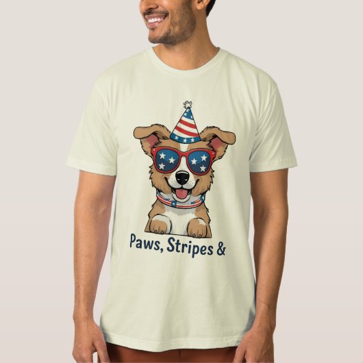 愛犬サングラス7月Tシャツ4日 – カット Tシャツ (正面)