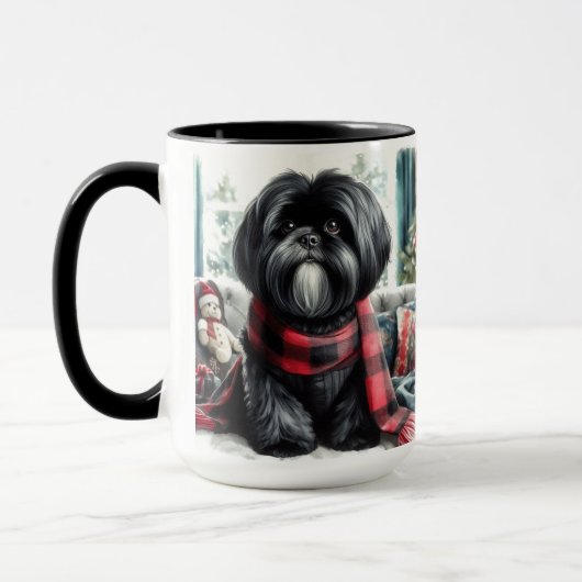 愛犬シーズー クリスマス マグカップ (左)