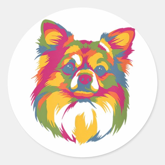 愛犬チワホアペット愛好家のための完璧な贈り物 ラウンドシール (正面)