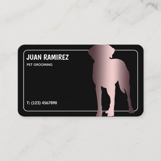 愛犬トリマーバイリンガルビジネスカード 名刺 (正面)