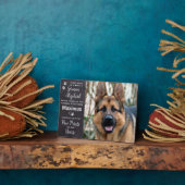 愛犬ドイツ羊飼いメモリアル フォトプラーク (側面)