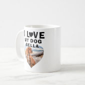 愛犬ハート写真 犬の名前 コーヒーマグカップ (正面左)