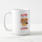 愛犬ハート眼鏡マグカップ コーヒーマグカップ (左)