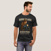 愛犬バイクTシャツ - EKNAKHONヴィンテージ風 Tシャツ (正面フル)