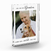 愛犬パーソナライズされたおばあちゃんの母の日 フォトブロック (左)