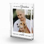 愛犬パーソナライズされたおばあちゃんの母の日 フォトブロック (右)