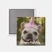 愛犬パーソナライズされたの誕生日 マグネット (正面/裏面)